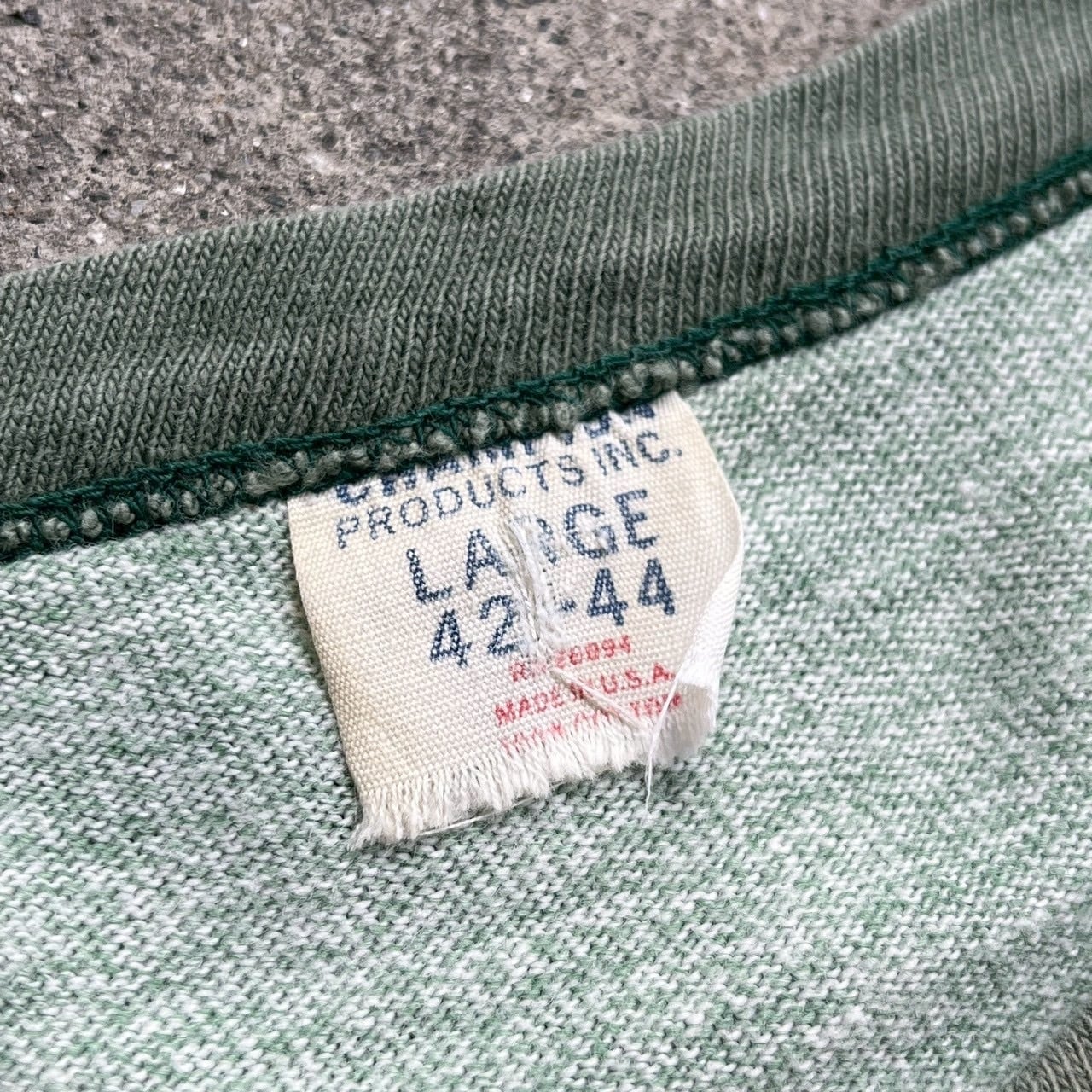 S*i様 60s 70s チャンピオン　プロダクツタグ　リンガーt 両面プリント 60's～70's Champion プロダクツタグ リンガーTシャツ | 古着屋NEVERMIND