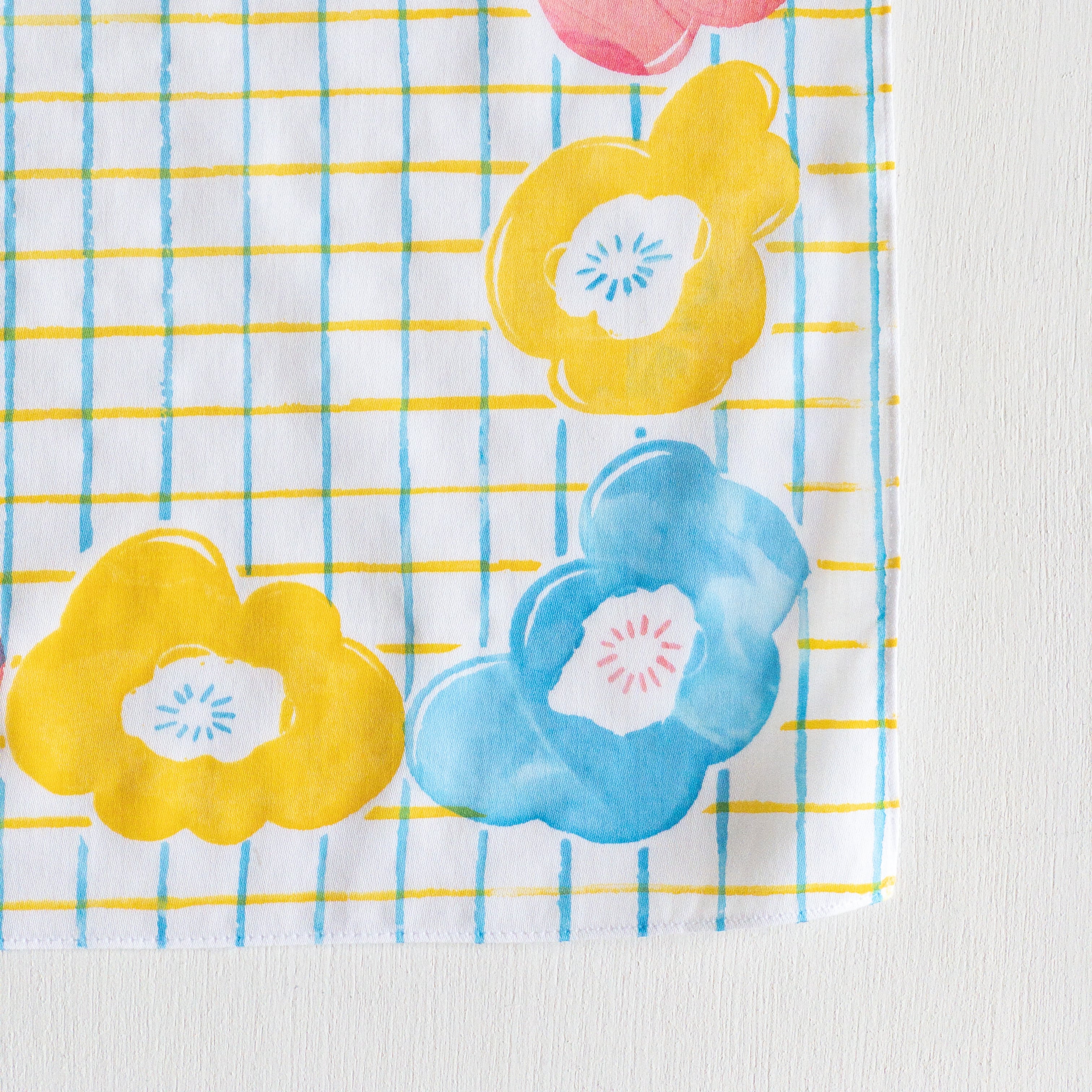 カラフルアート ハンカチ　ポピン poppy＊ハンカチ シルクスクリーン カラフル 花 | sobani