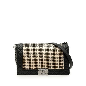シャネル ココマーク ボーイシャネル チェーン ショルダーバッグ ブラック ベージュ ラムスキン レディース CHANEL 【中古】
