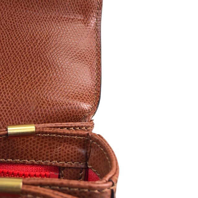 CELINE セリーヌ ショルダーバッグ ブラウン ターンロック ロゴ レザー vintage ヴィンテージ オールド hdtdu2