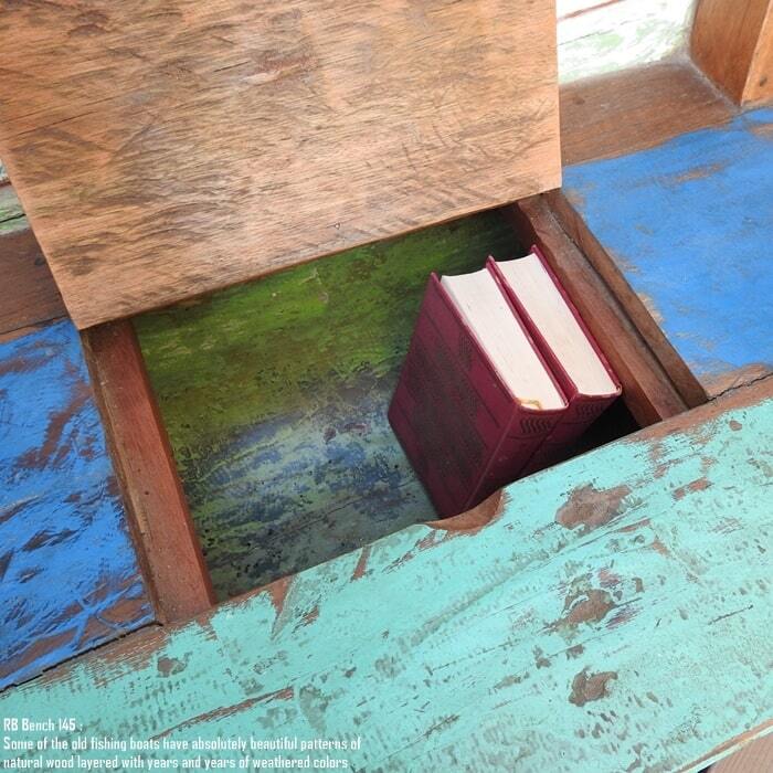 一点物 ベンチ ボートウッド 船古材 ボート再生家具 古材 ボート古材