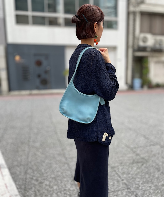 【送料無料】Old "Coach" Lt.blue hand bag