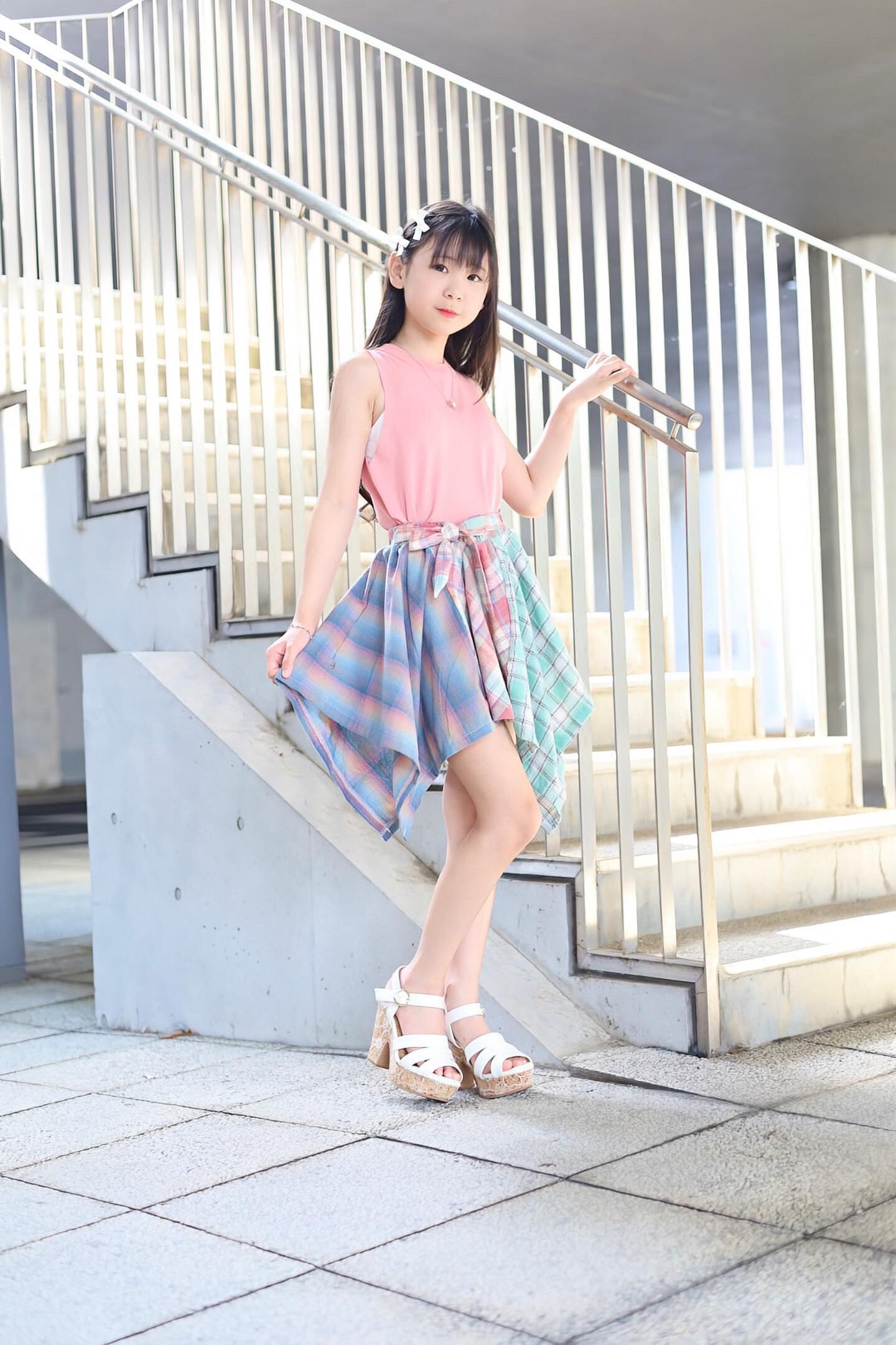 アシンメトリーチェックスカート セットアップ | Lampa select shop