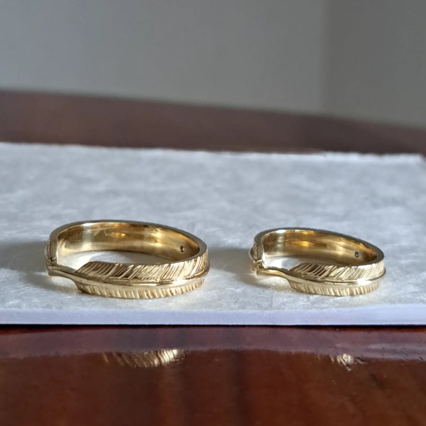 ペアリング 結婚指輪 フェザー リング おしゃれ フェザー リング