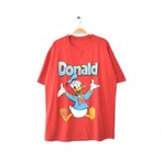 90S ディズニー ドナルドダック ヴィンテージ オーバーサイズ Tシャツ メンズXL相当 ビッグプリント Disney 古着 @BB0632