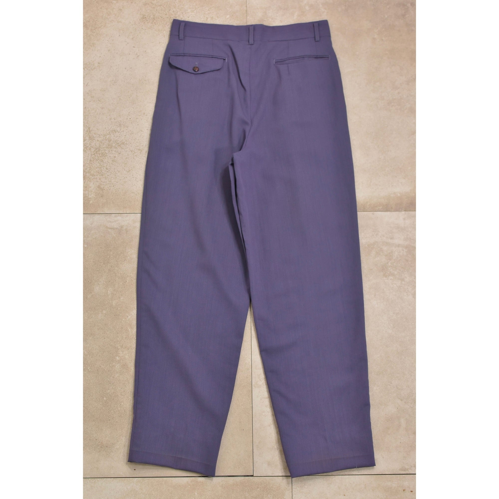 80s NEO TOKYO BLOOD 2tuck wool wide slacks Jp vtg | 古着屋