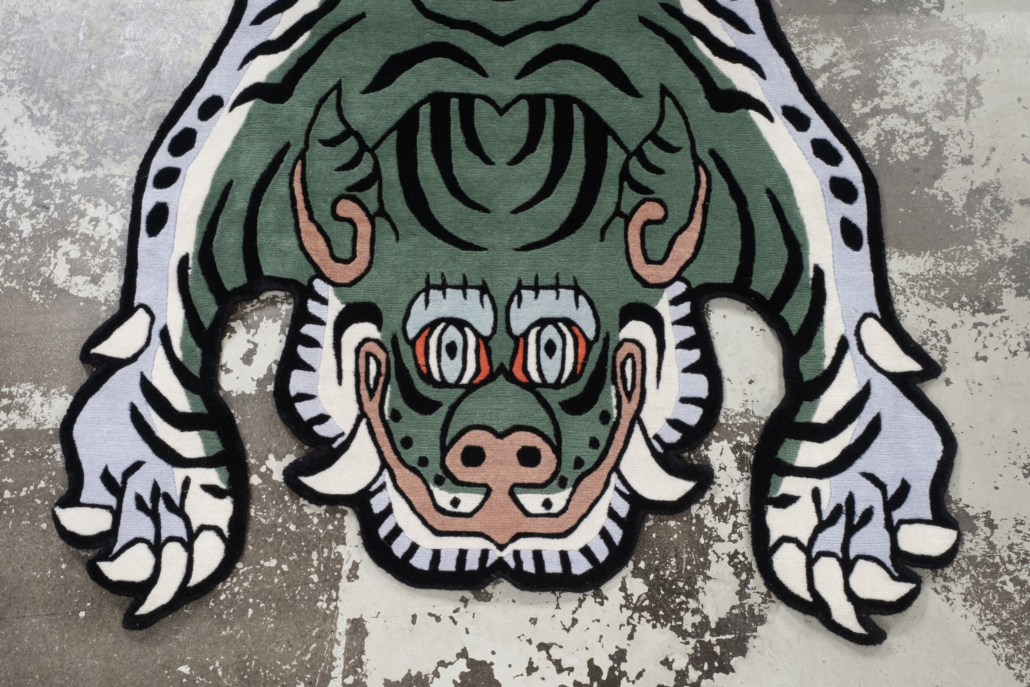 Tibetan Tiger Rug 《Lサイズ•ウール・オリジナル2・フォレスト
