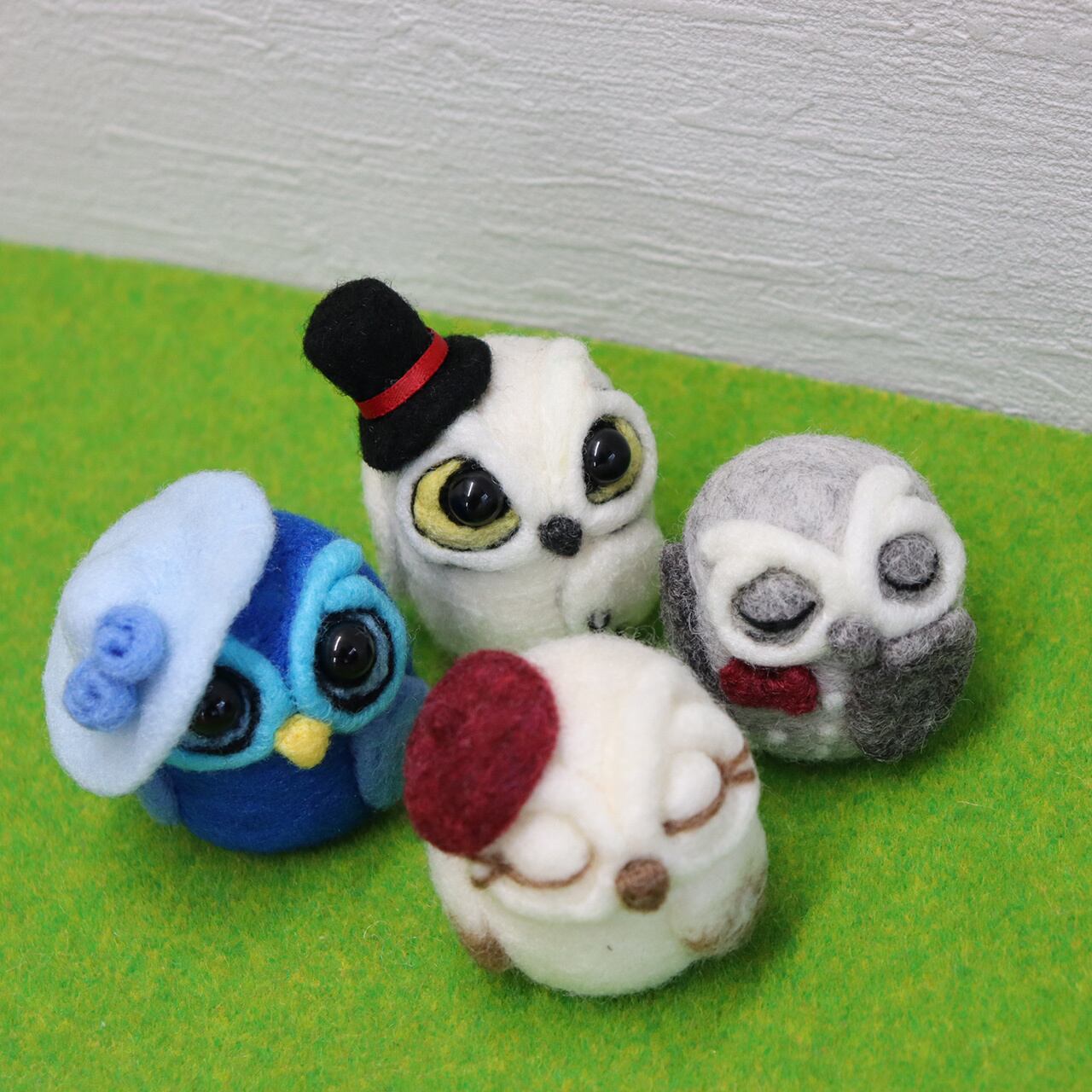 羊毛フェルト おめかしフクロウシリーズ 4種類 | トイロ｜水引