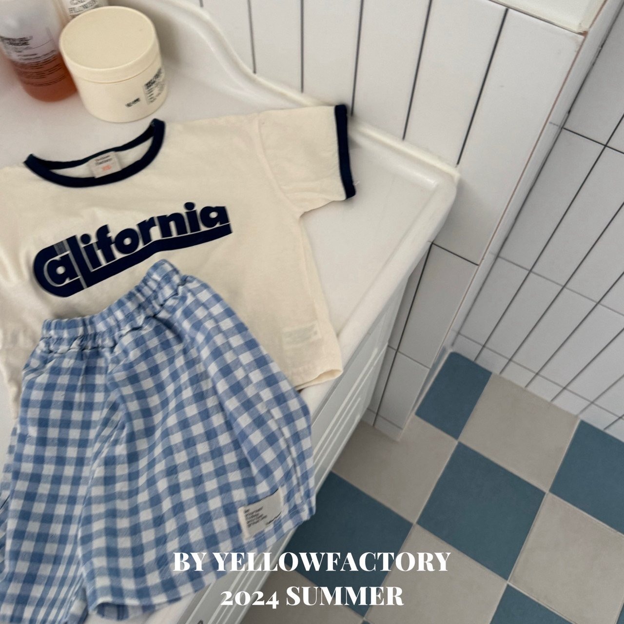 【 yellow factory】カリフォルニアTシャツ 80〜120cm アイボリー240531 - 5