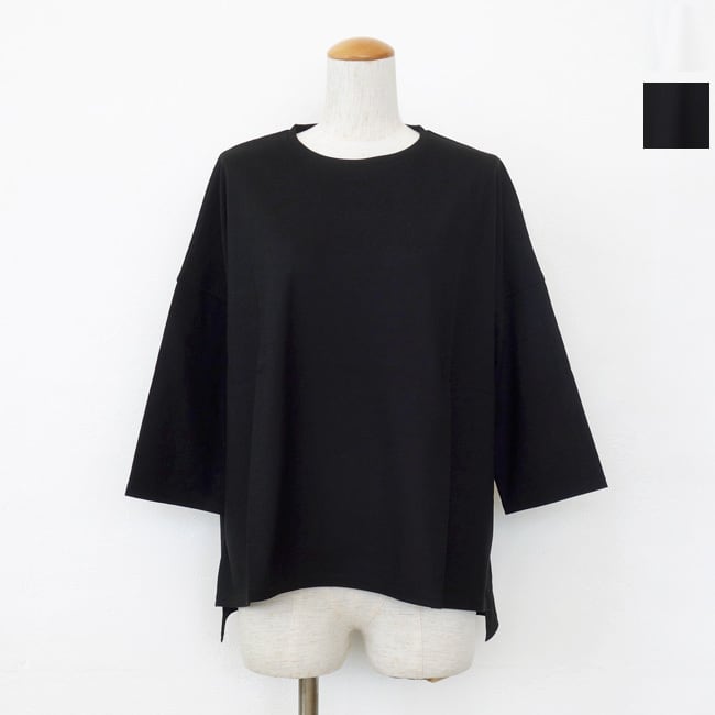 siro de labonte (シロ) Tシャツ ワイドシルエット サイドスリット 7分袖 接触冷感 R623220 ◇