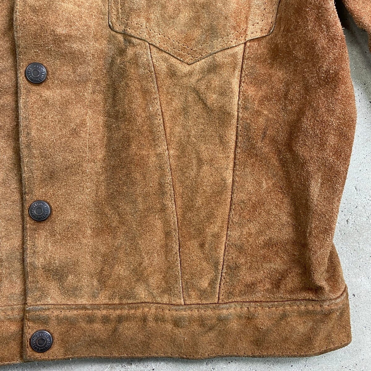 50年代 ショートホーンタグ Levi's リーバイス 3rdタイプ スエード