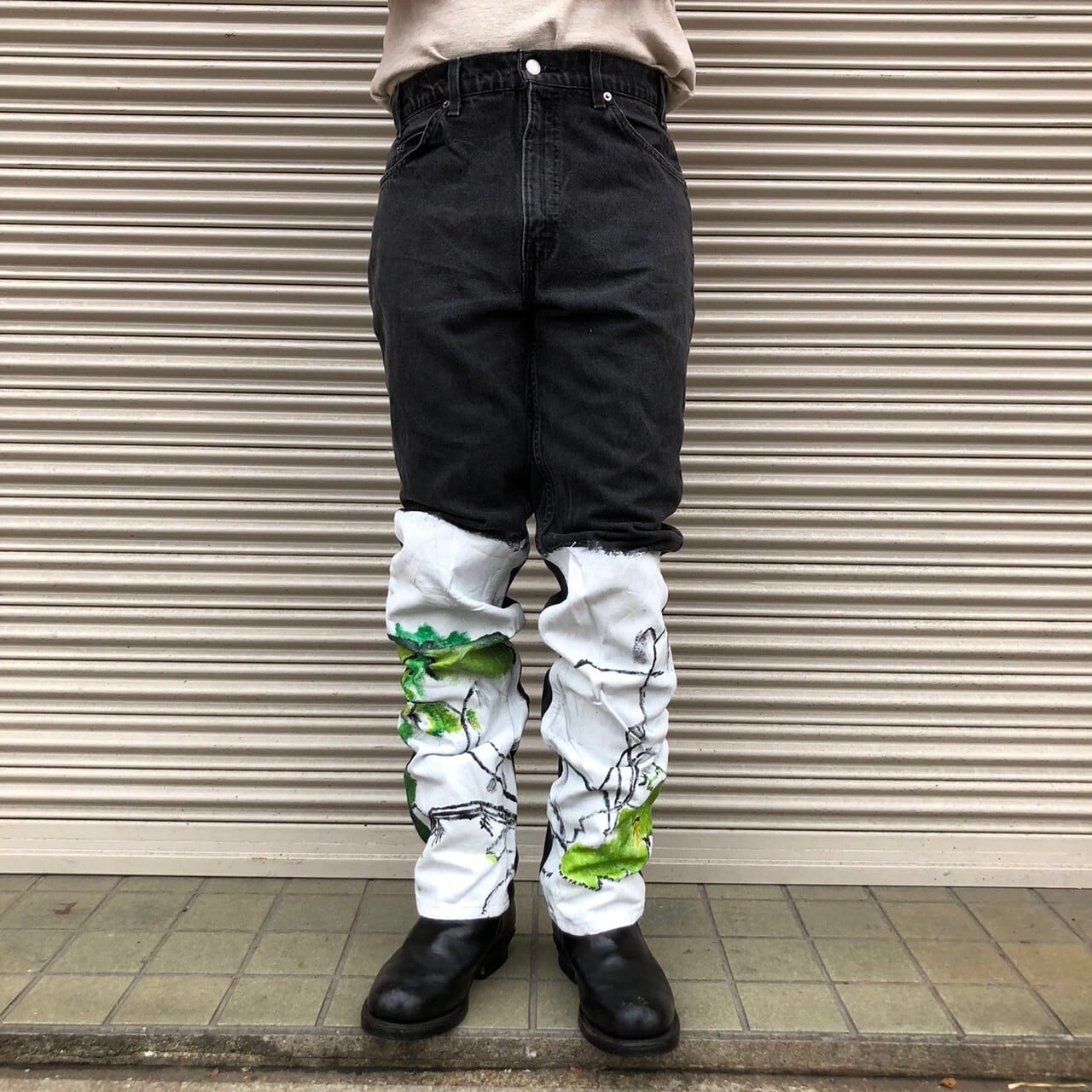 レア】totally brown ペイントデニム 505 