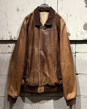 【Caka otto】“CHEVIGNON” Good Aging Flight Type Leather Jacket