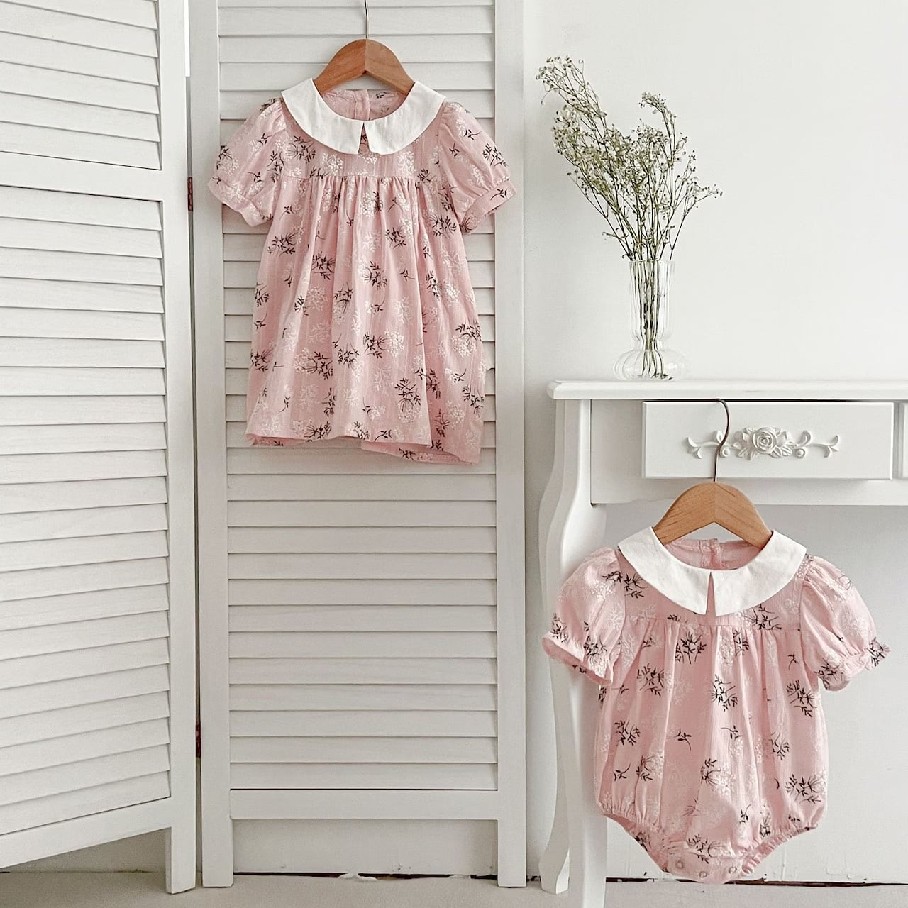 発注】ピンク花柄ロンパースorワンピース | FAPy baby