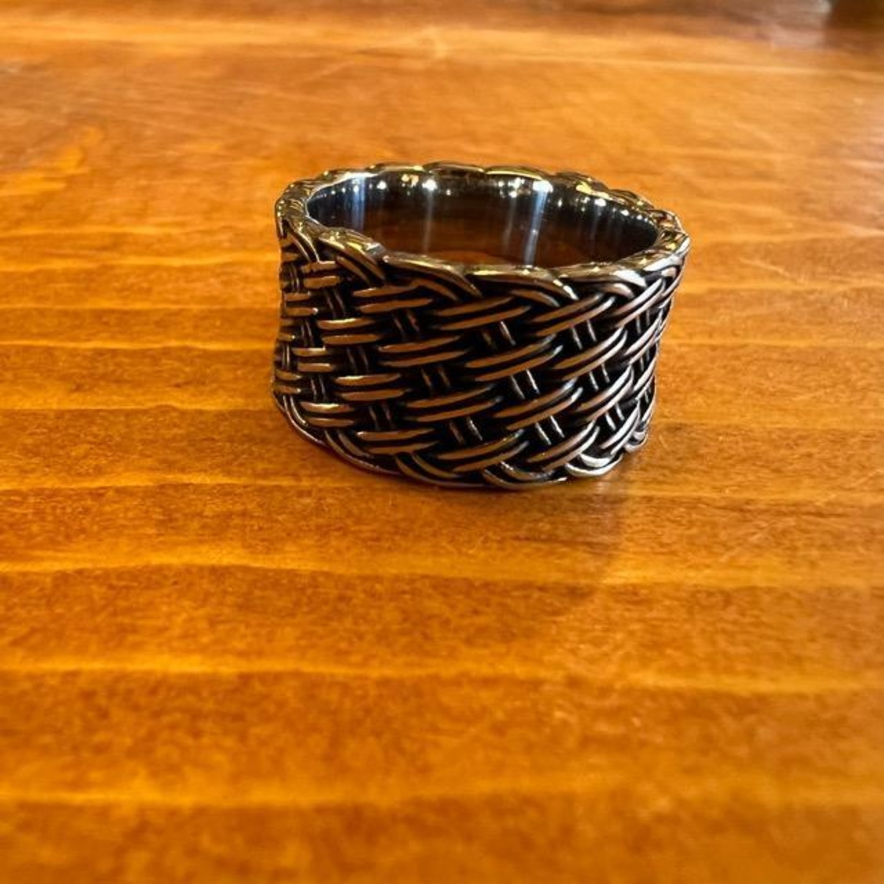 TOPANGA Jewelry Mesh Chain Ring Size 21 24 25 Ring Accessory Present Silver Mesh Chain Ring