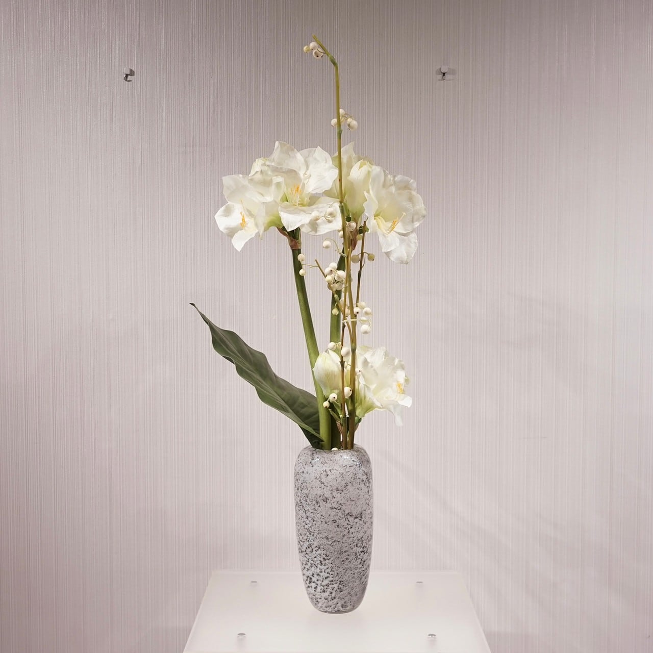 EMILIO ROBBA フラワーベース 造花付き ガラス 花瓶  アート