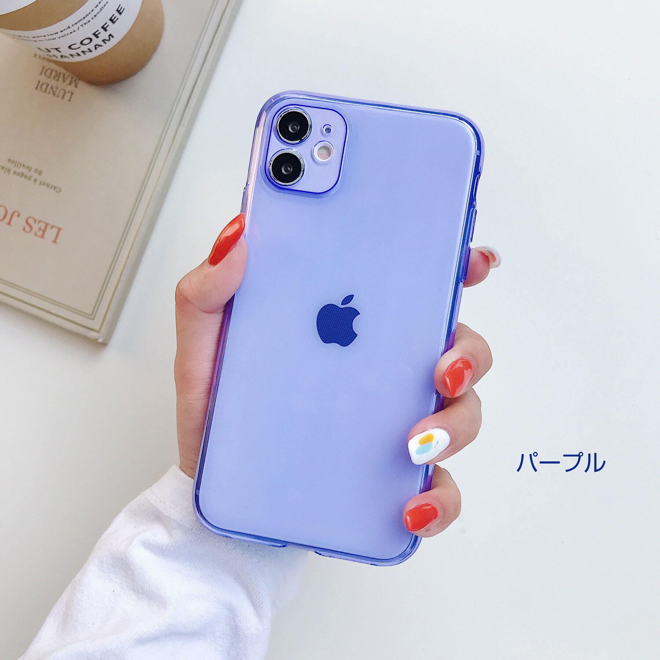iphone12対応】 超薄型 キャンディ カラー バックカバー 耐衝撃