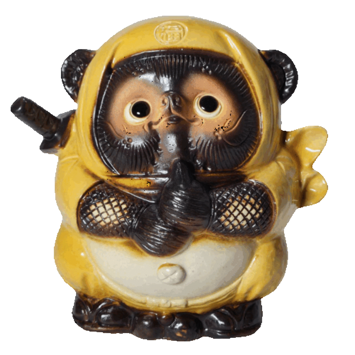 忍者狸 黄 5号 （ドローン） （忍者たぬき・忍者狸・置物