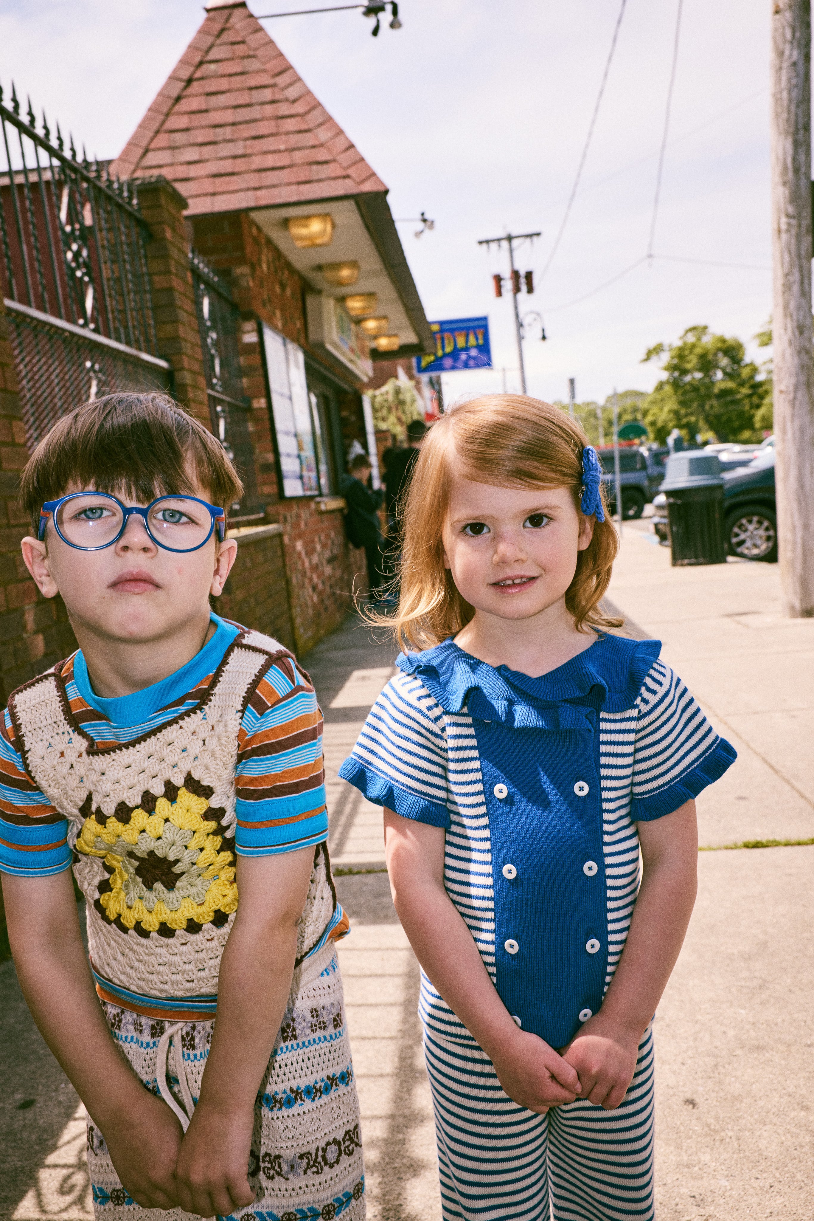 Misha&Puff 26SS 〉 GOLDIE BOW SET / BLUE RIBBON | 世界の子供服