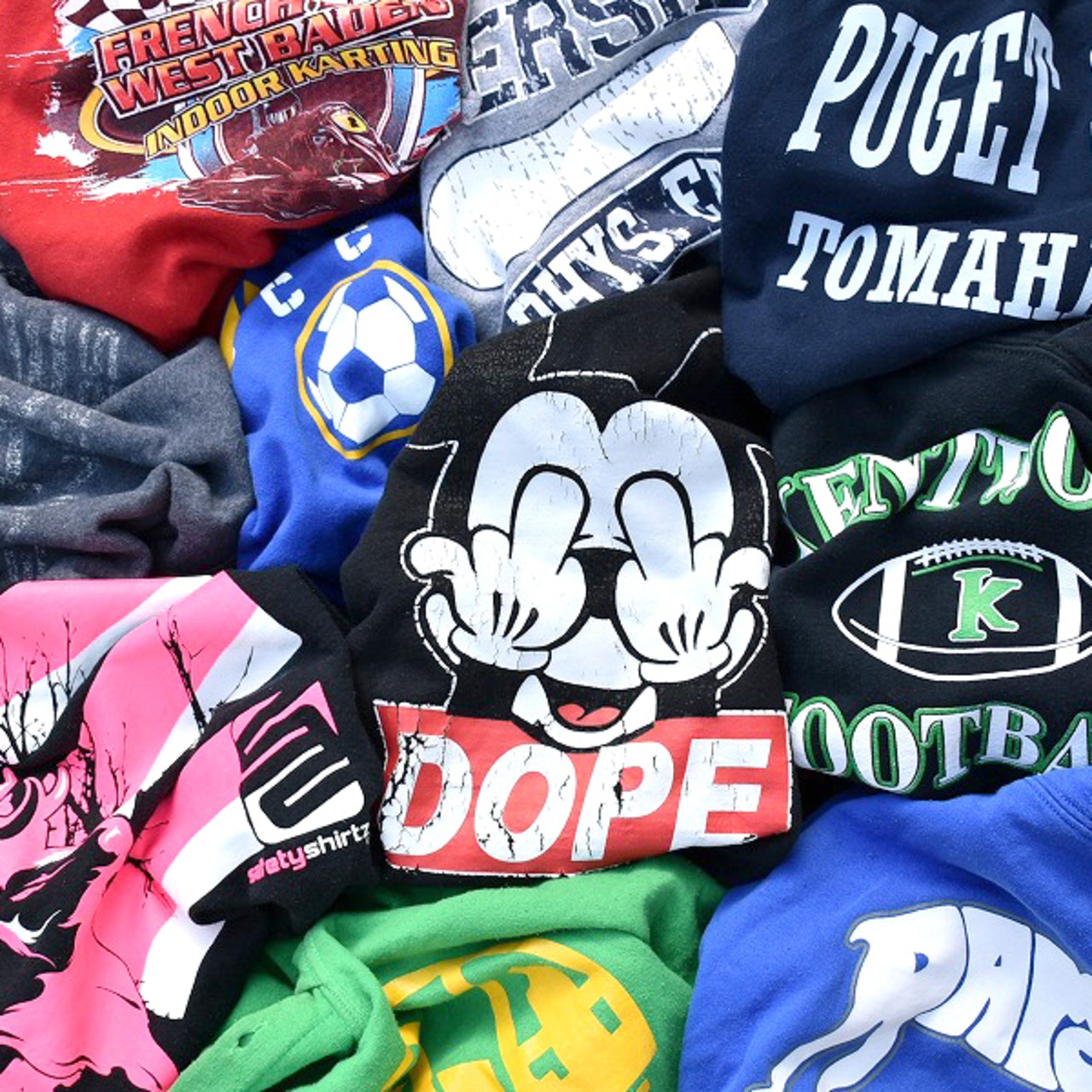 1点物◇ギルダンGILDAN青プリントスウェットパーカーUSA古着メンズML 