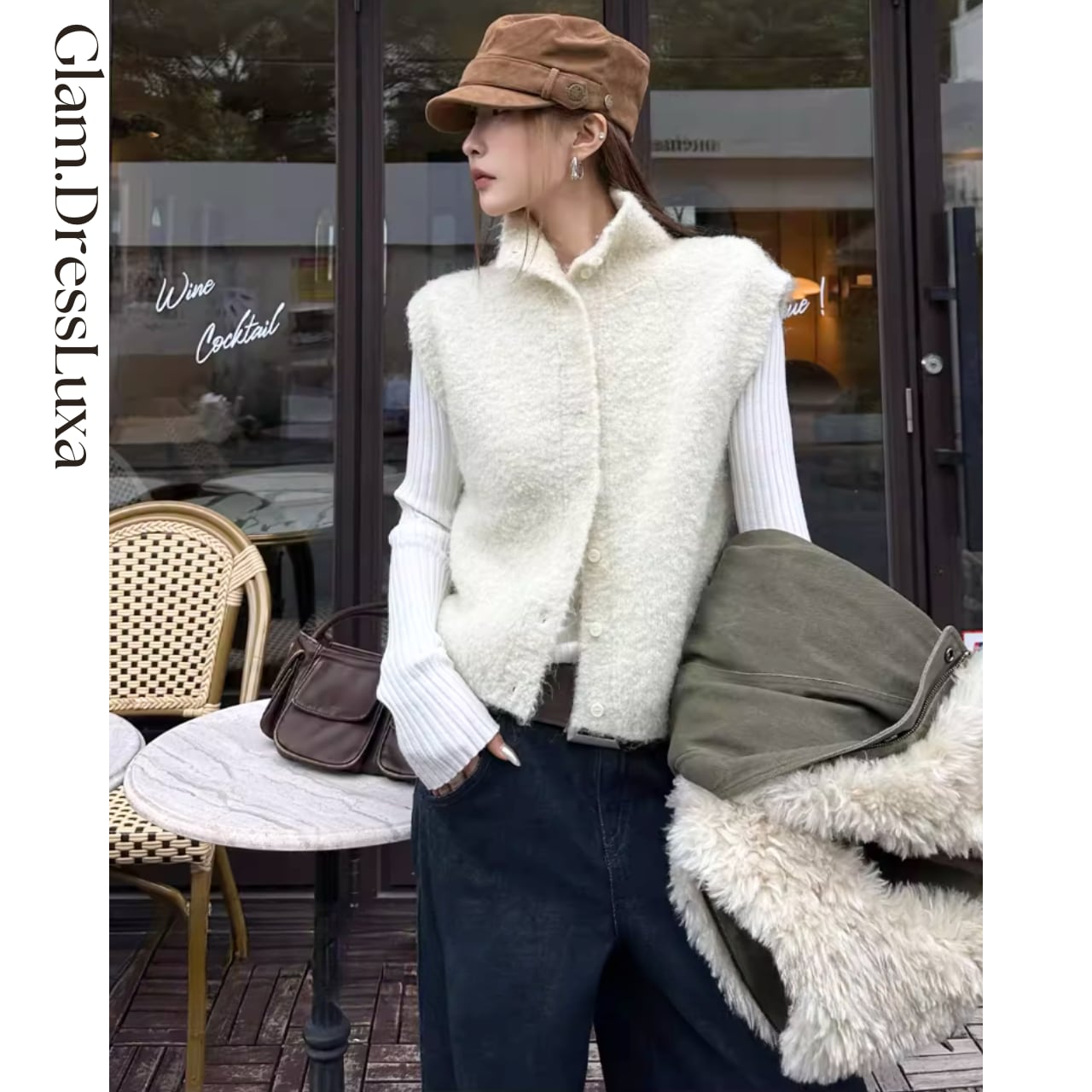 Soft Bouclé Knit ベスト_T1622