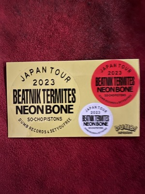 BEATNIK TERMITES & NEON BONE JAPAN TOUR 2023 来日記念ステッカー　13cm×7.5cm