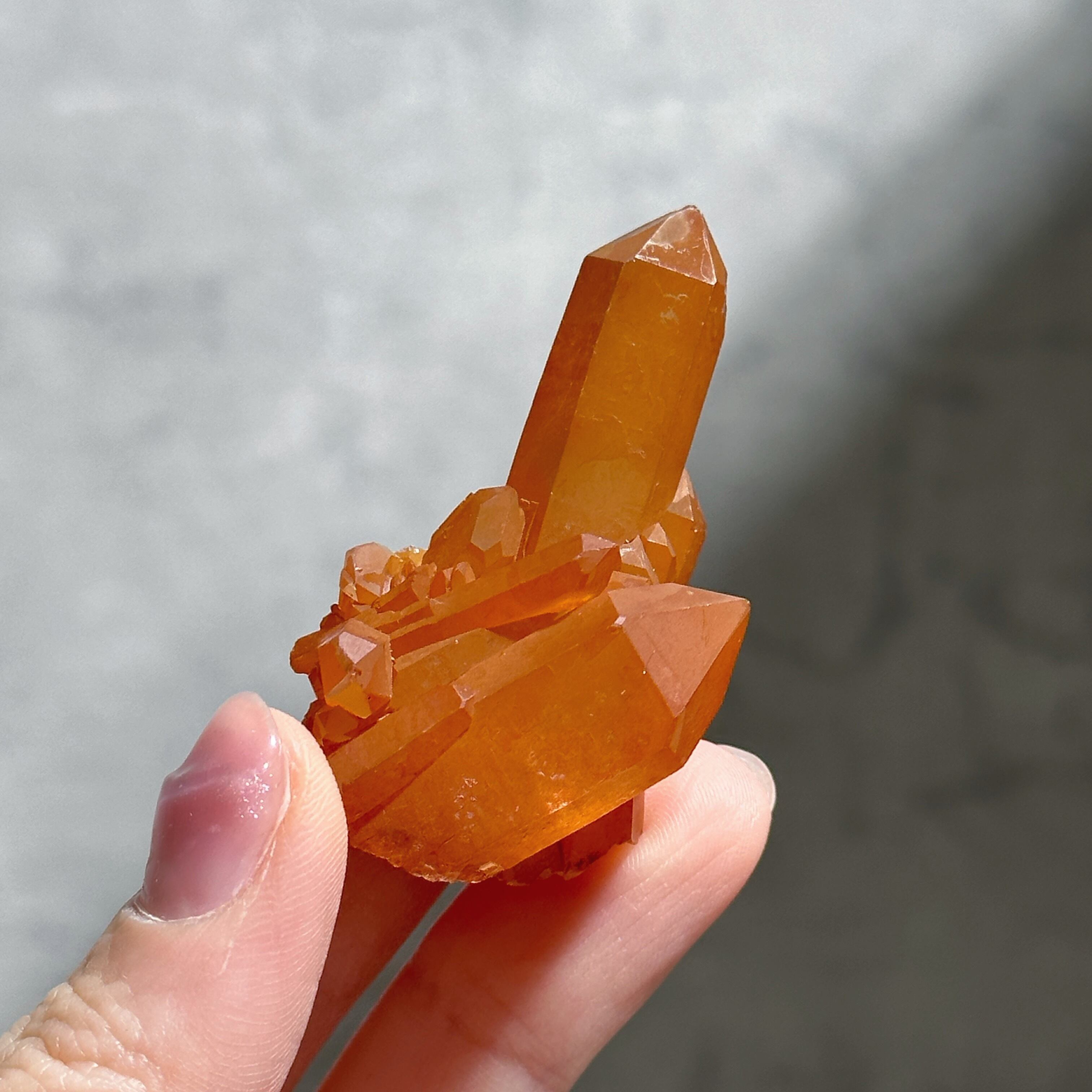 タンジェリンクォーツ クラスター21◇ Tangerine Quartz ◇天然石