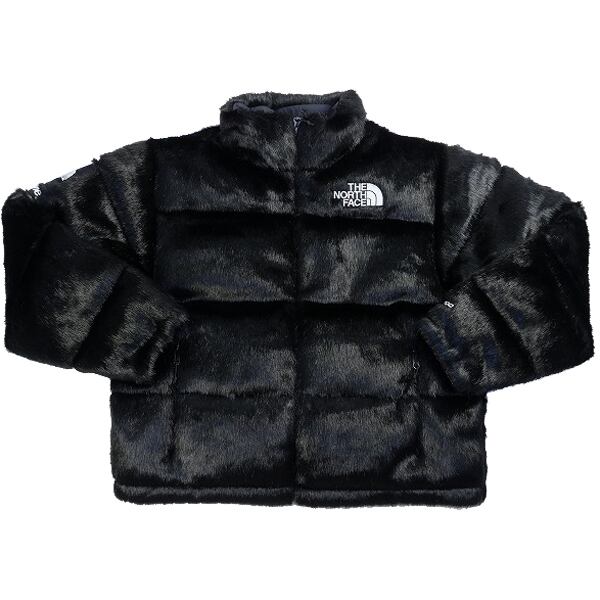 【S】Supreme Faux Fur Nuptse Jacket Black