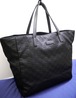 美品14万◆GUCCI グッチ GGライン ユニセックス A4対応 ビジネス可 ナイロンxレザー トート バッグ 黒◆ 通勤通学にも大活躍の万能トート♪