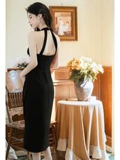 【0239】Open Back Short Sleeve Dress