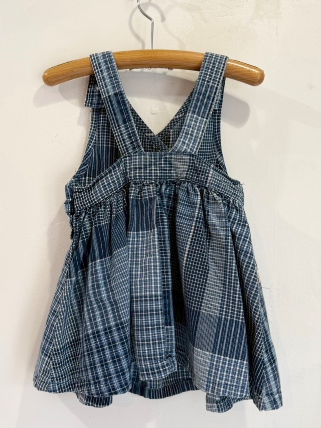 1990’s USA Little Levi’s Denim Check Jumper Dress／3T