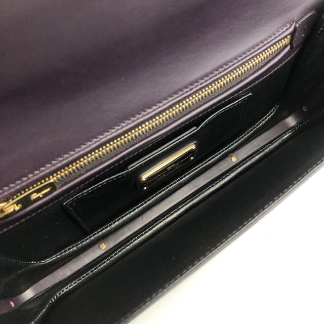 Salvatore Ferragamo サルヴァトーレ フェラガモ ショルダーバッグ パープル ロゴ レザー チェーン メタルフレーム vintage ヴィンテージ オールド 8yz4ne