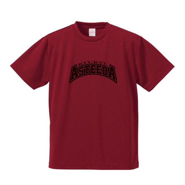 【男女兼用】ドライTシャツ 練習着・普段使いに! 吸水性抜群! 琉球アスティーダTシャツ(ロゴ・ワインレッド)0020
