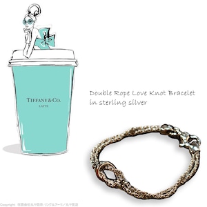 ティファニー:SV925ノットダブルロープブレスレット/18.6g19.5cm/TiffanyDoubleRopeLoveKnotBracelet