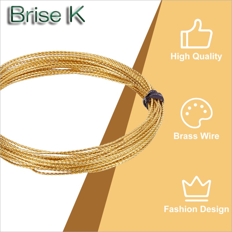 A☆ツイストクラフトワイヤー☆真鍮☆0.8mm✕6m w-8-13 | Brise-K