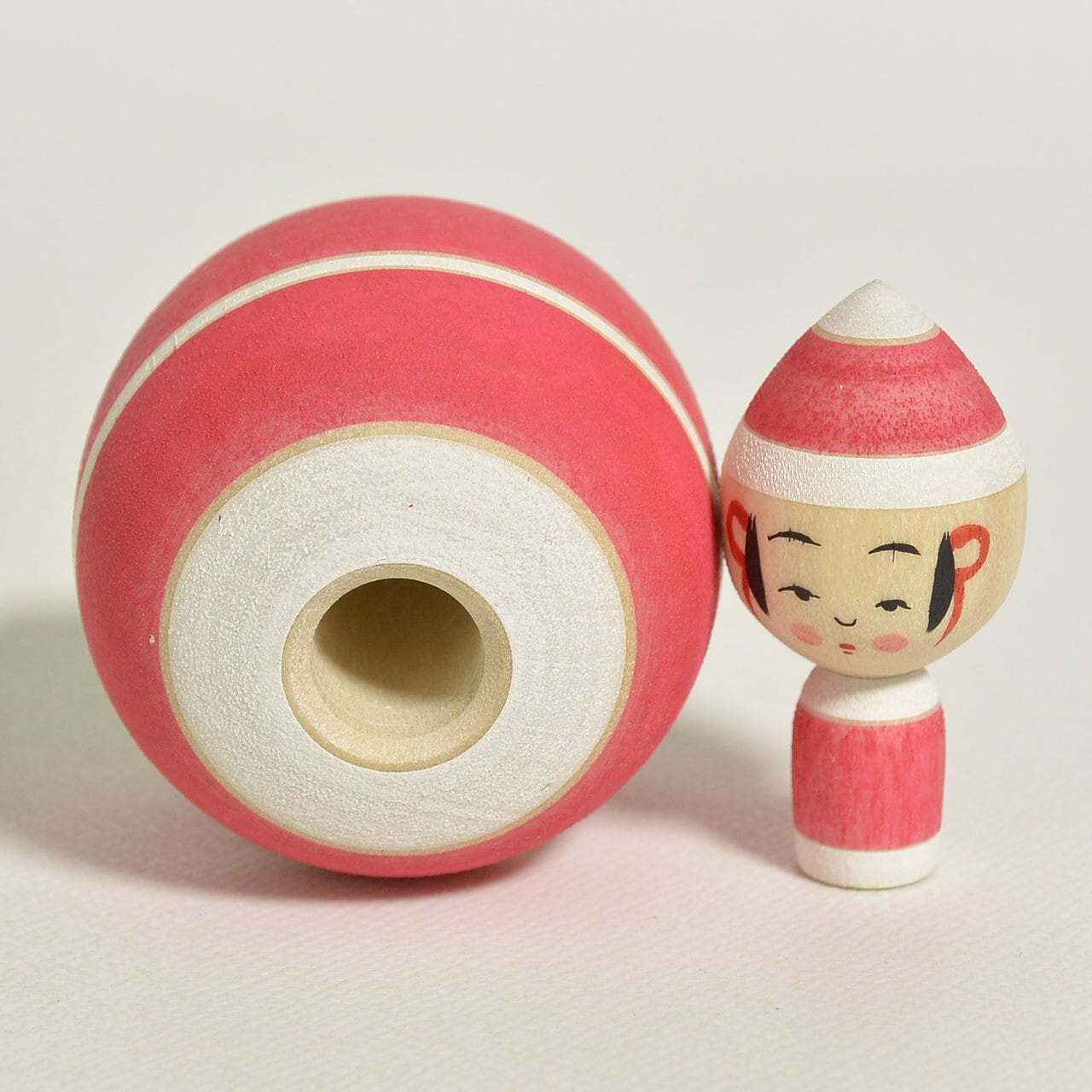 クリスマスえじこちゃんこけし 約1.5寸 約4.5cm 鈴木明 工人（作並系