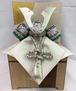 5号兜 明緑中白威 収納箱木目縦ライン(小）屏風二曲和紙円(小）(収納飾台・屏風付き）正絹・合わせ鉢【五月人形】【兜飾り】【端午の節句】【初節句】【お祝い】【海外土産】【特別限定品】