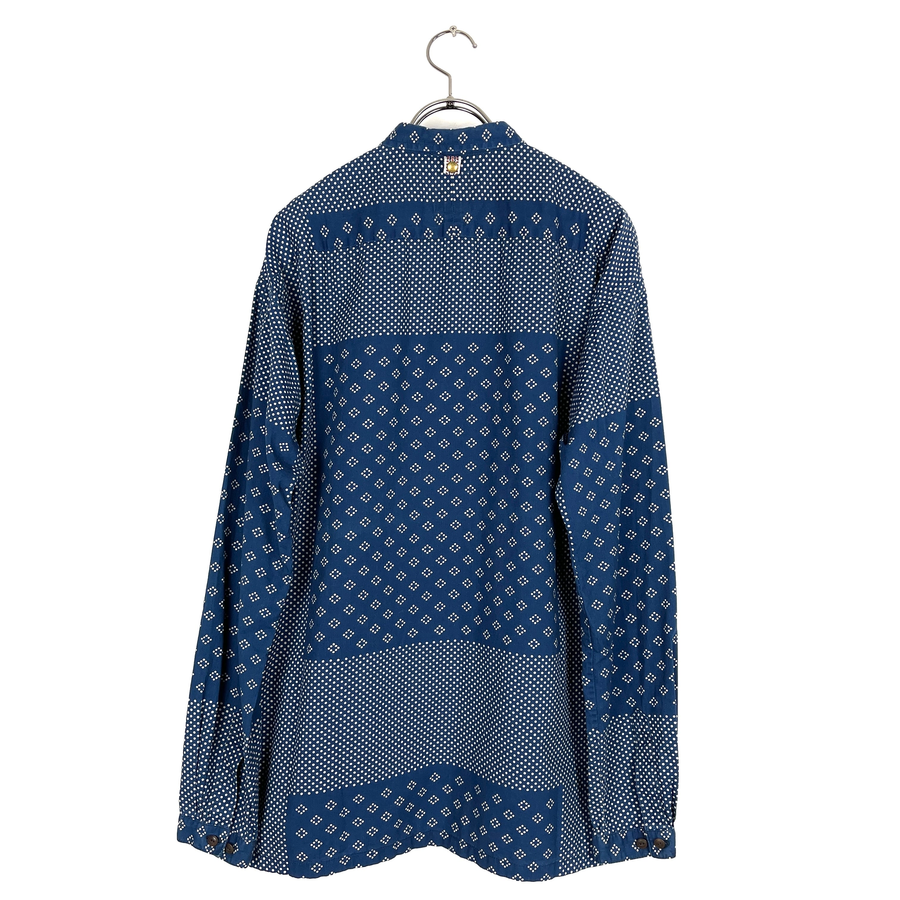 visvim Indigo dye kerchief tunic 1