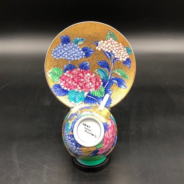 高級有田焼 金彩紫陽花 珈琲碗皿 カップ＆ソーサー | 有田焼ショップ