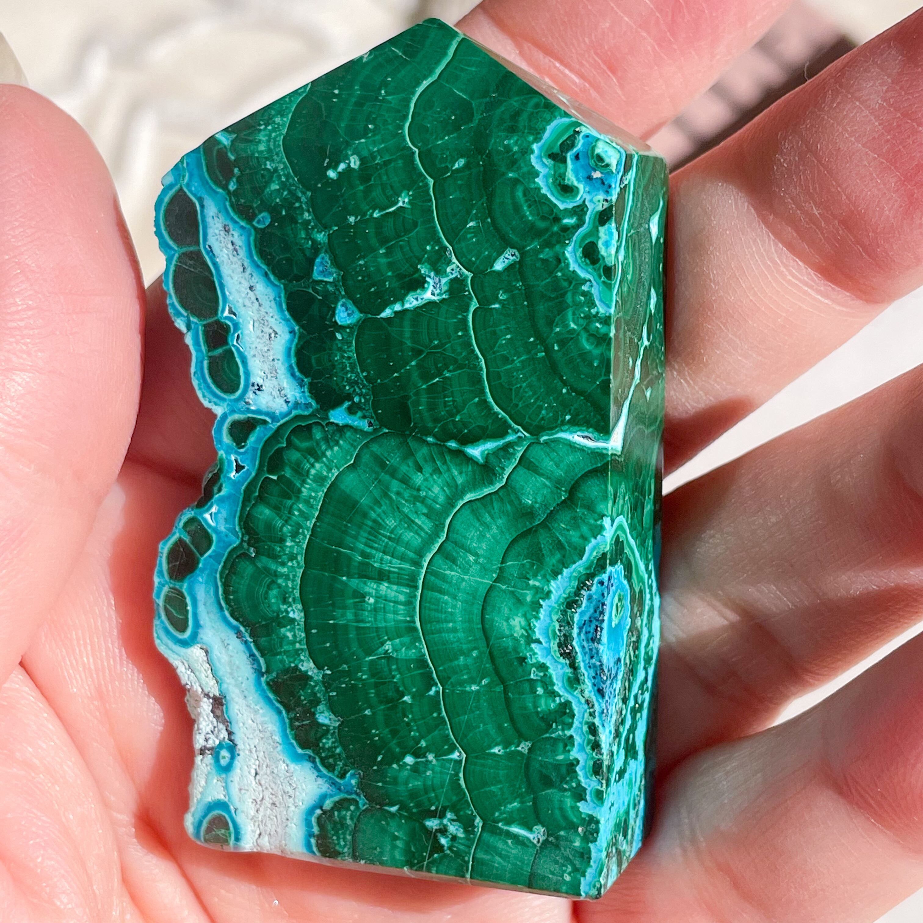 マラカイト♡クリソコラ共生ポイント♡No.411 Chrysocolla & Malachite 10 ✧ クリソコラ & マラカイト (共生原石