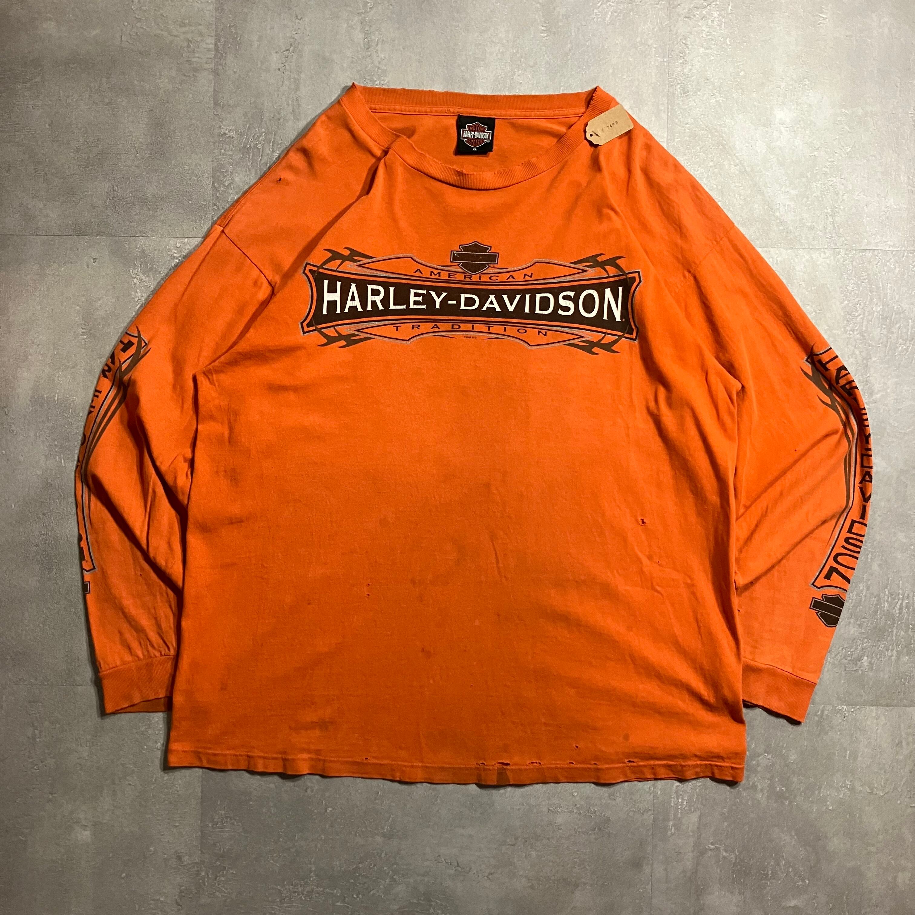 《XL size》Harley-Davidson ハーレーダビッドソン ロングスリーブTシャツ 両面プリント No.3648