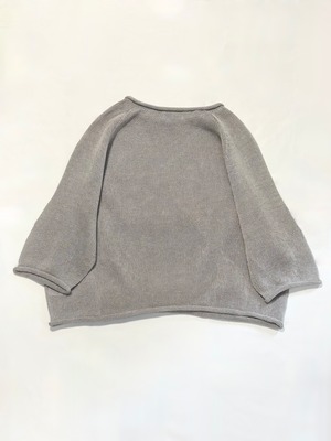 FACTORY・GIMAコットン　ロールネックセーター・ライトブルー