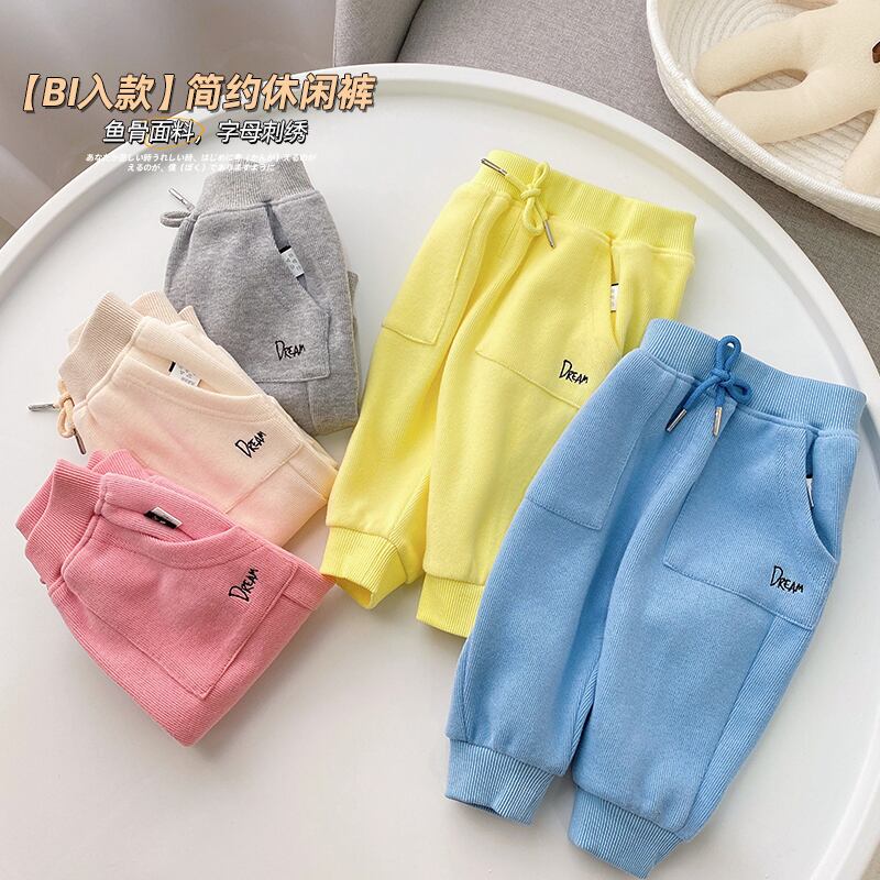 スプリングオータムカジュアルパンツ ソリッド カラー 春物 秋物 ソリッドカラー Duduベイビー76424239894