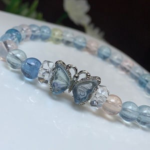 No1.~Butterfly~ミックスベリル×フローライト デザインブレスレット