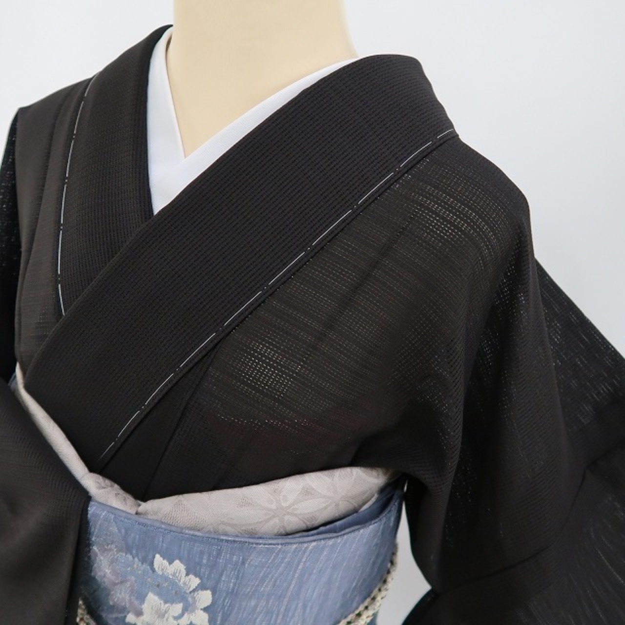 新品 格子絽 河童 落款 作家物 夏着物“人それぞれに物語を綴るいと 