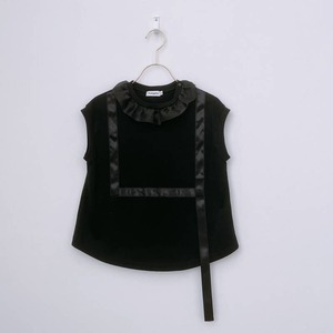 【22SS】フランキーグロウ ( frankygrow ) NOSLEEVE RIBBON TEE［ S / M / L ］BLACK　Tシャツ トップス