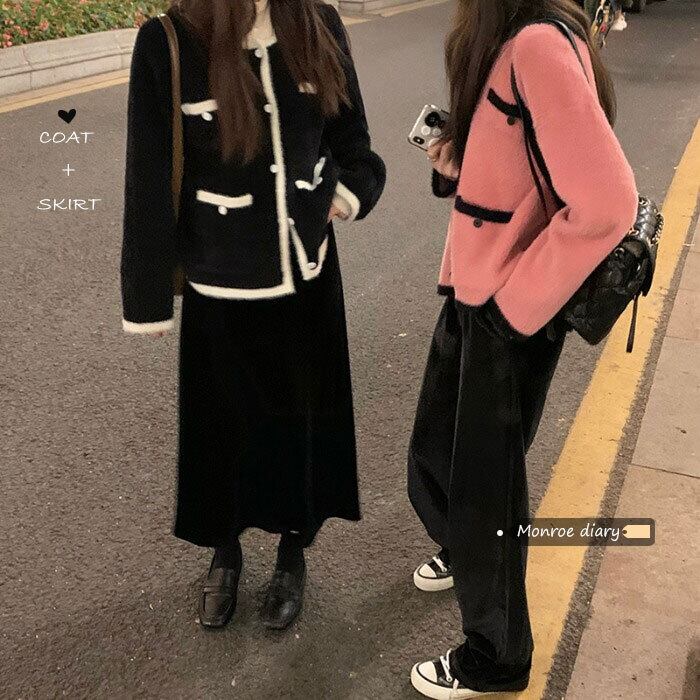 スタンダードルーズセーター ジャケット レディーススタイルオータムウィンターショートニットトップス カーディガン レトロ 秋物 冬物 モンロー97795129170