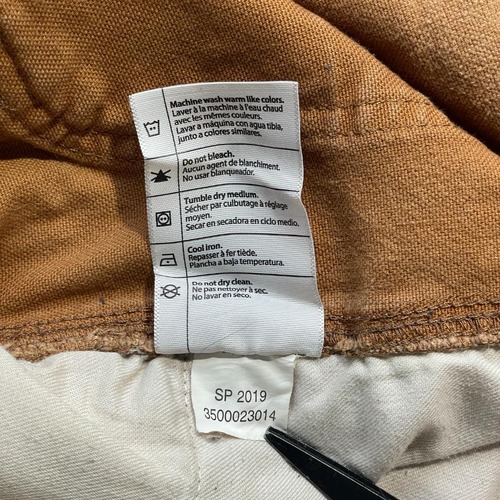 10s ブラウン ダブルニー Carhartt カーハート 34×32 詳細写真13