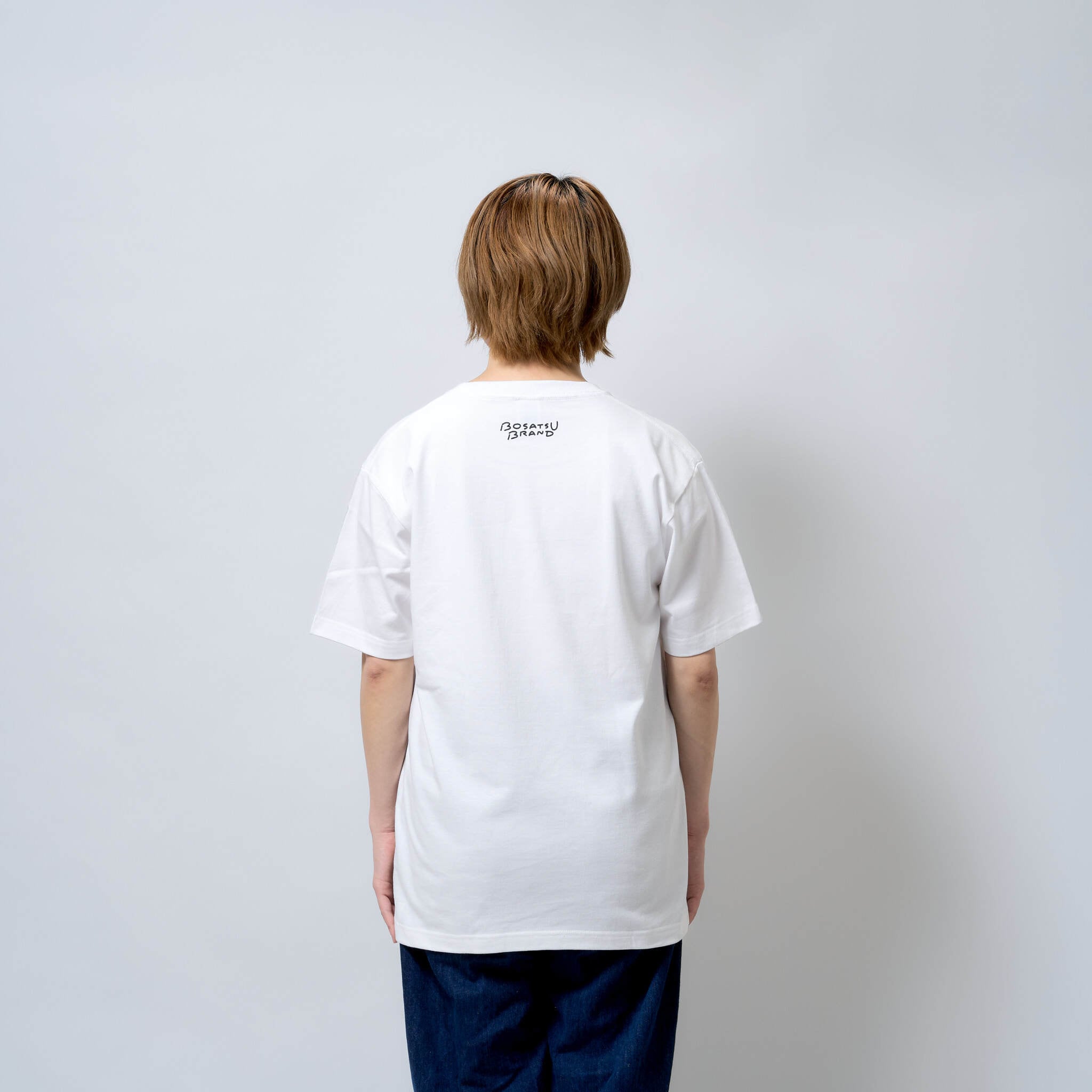 BUDDHA 仏像 Tシャツ (プリント) 6.2oz ホワイト/ブラック | BOSATSU