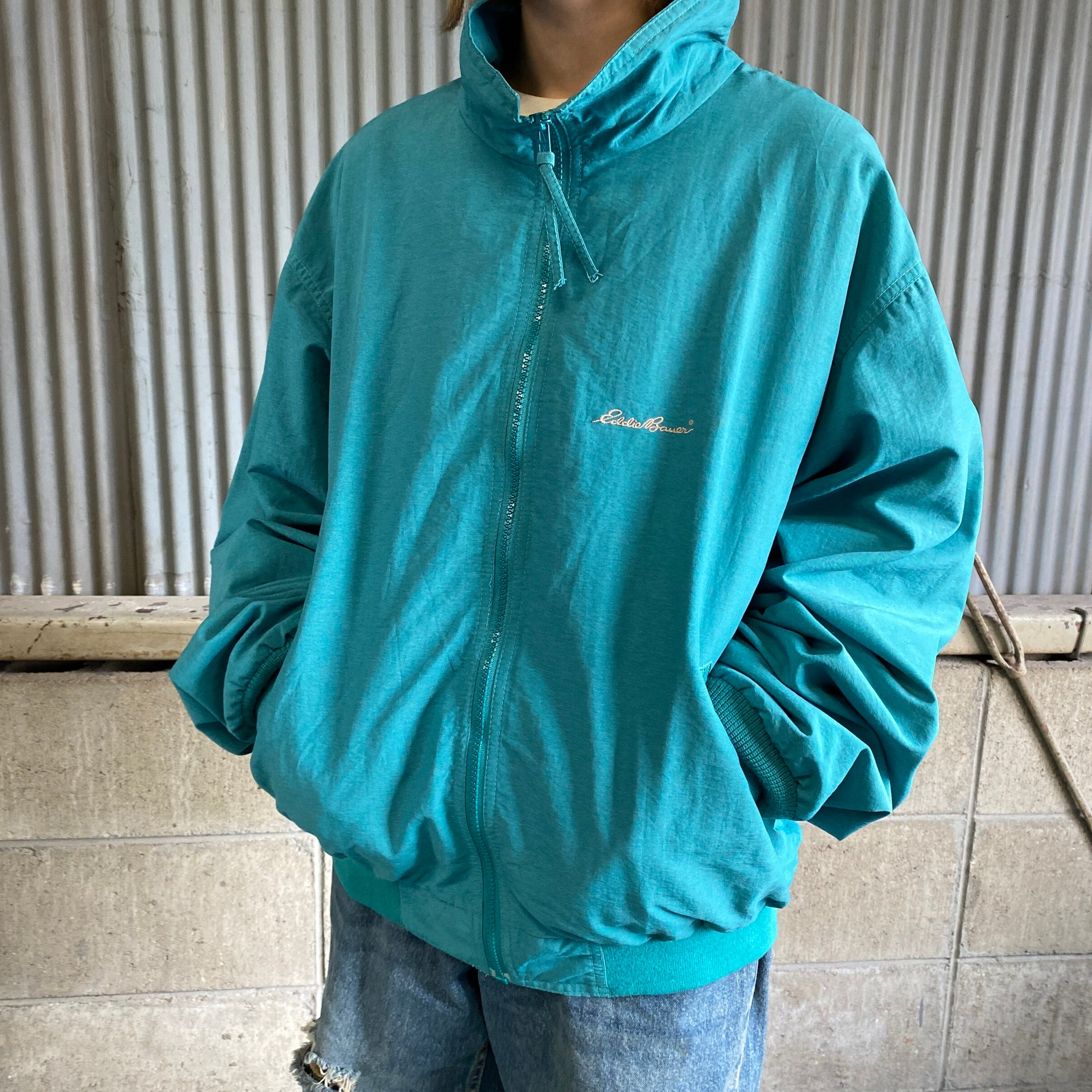 USA製 80年代 Eddie Bauer エディーバウアー ナイロンジャケット 